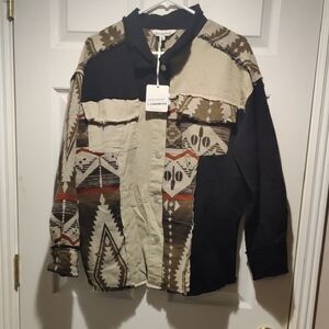 Chic Multicolor Patterned Jacket